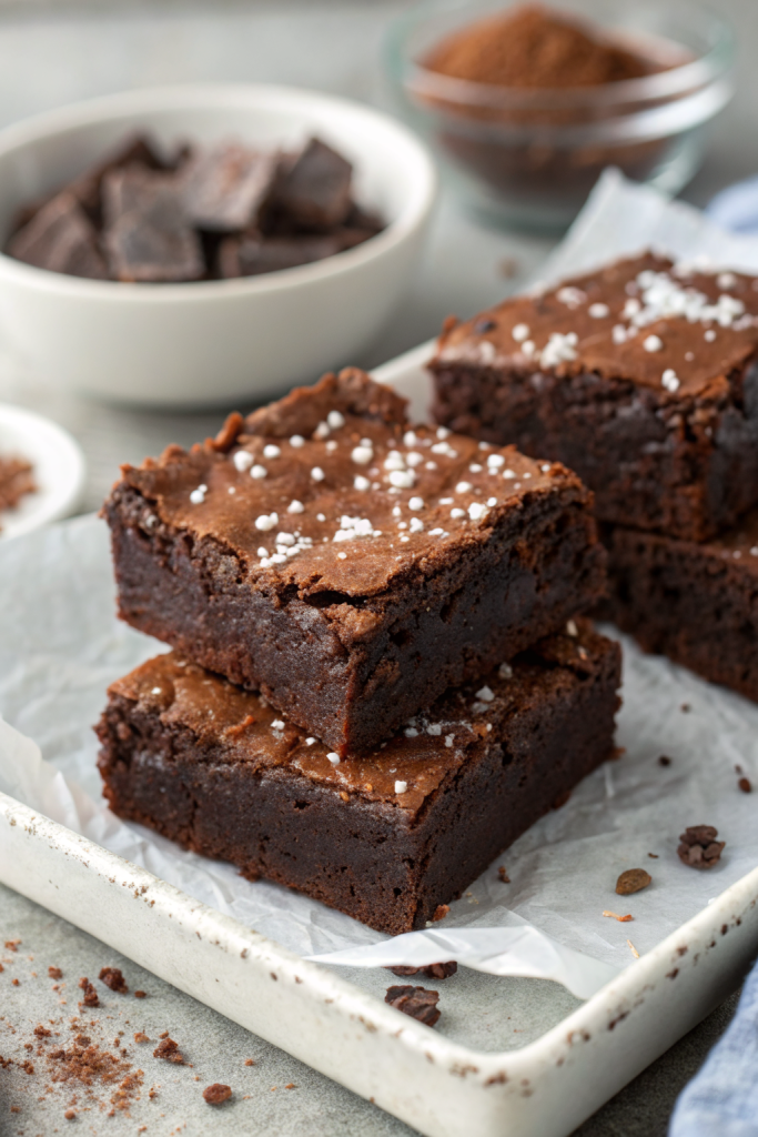Fudgy Dark Chocolate Zucchini Brownies Recipe