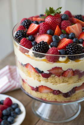 No-bake Mixed Berry Trifle Recipe