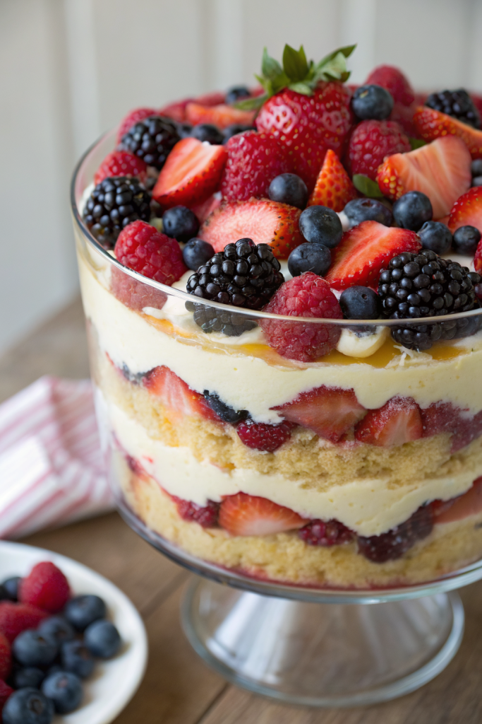 No-bake Mixed Berry Trifle Recipe