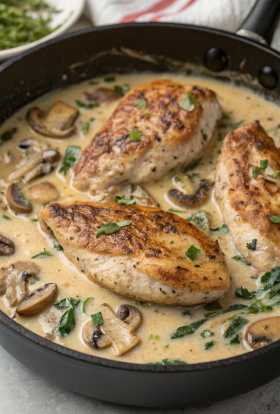 Creamy Mushroom Chicken Recipe