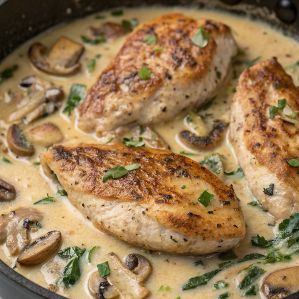 Creamy Mushroom Chicken Recipe