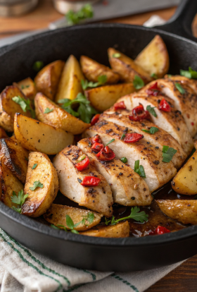 Garlic Butter Chicken and Potato Recipe
