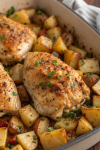 Garlic Parmesan Chicken and Potatoes Recipe
