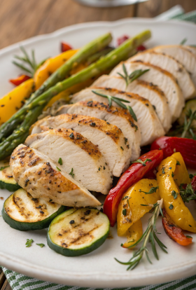 Grilled Garlic Herb Chicken and Veggies