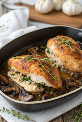 Mushroom Stuffed Chicken Breast Recipe
